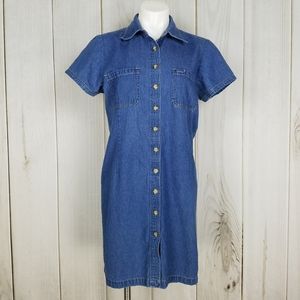VTG Real Comfort Denim Shirt Dress Button-down